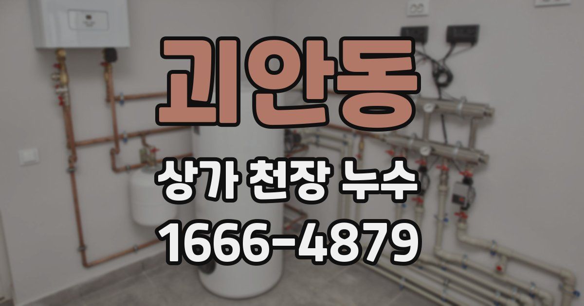 괴안동 상가 천장 누수