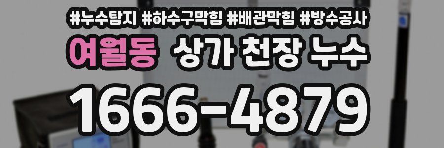 여월동 상가 천장 누수