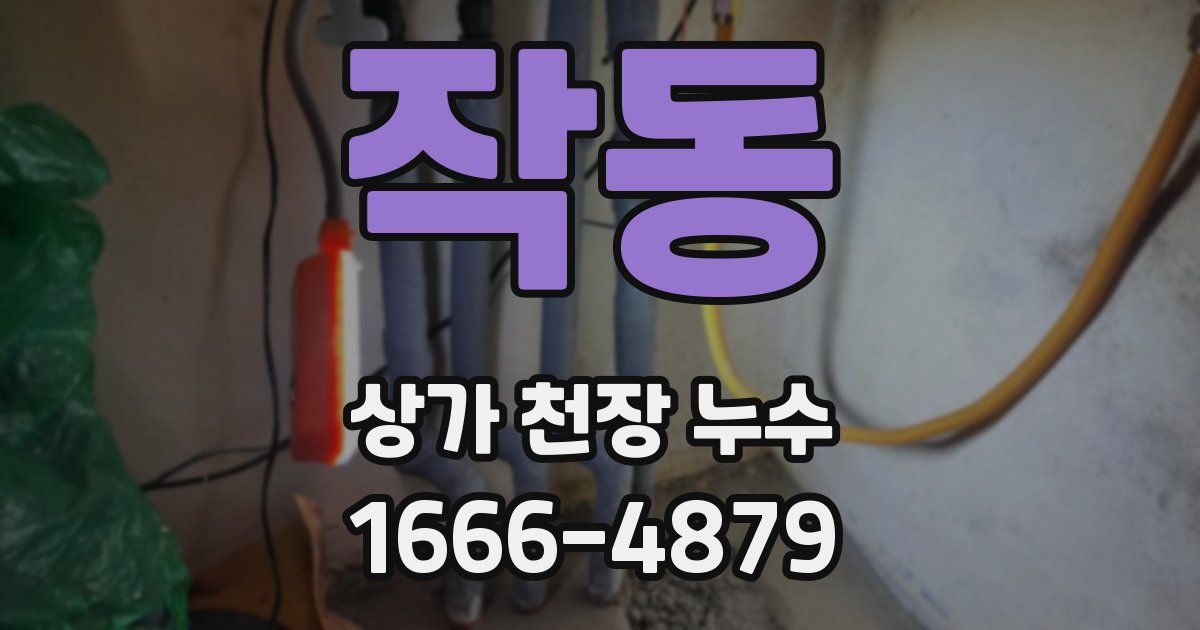 작동 상가 천장 누수