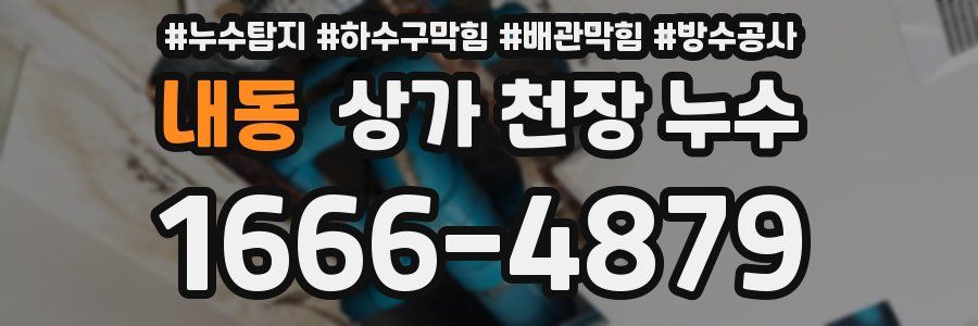 내동 상가 천장 누수