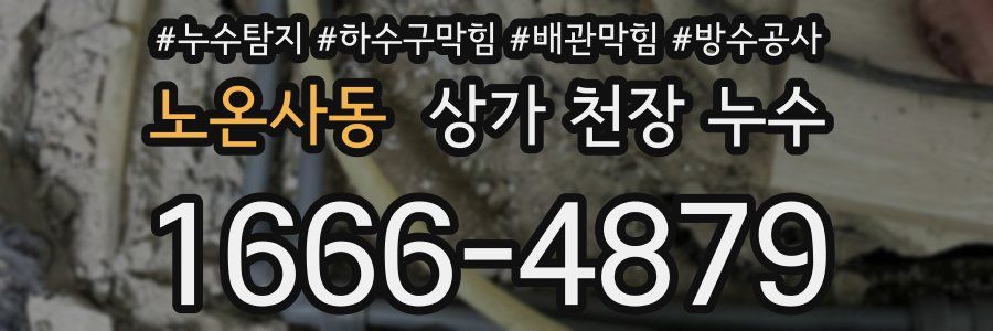 노온사동 상가 천장 누수
