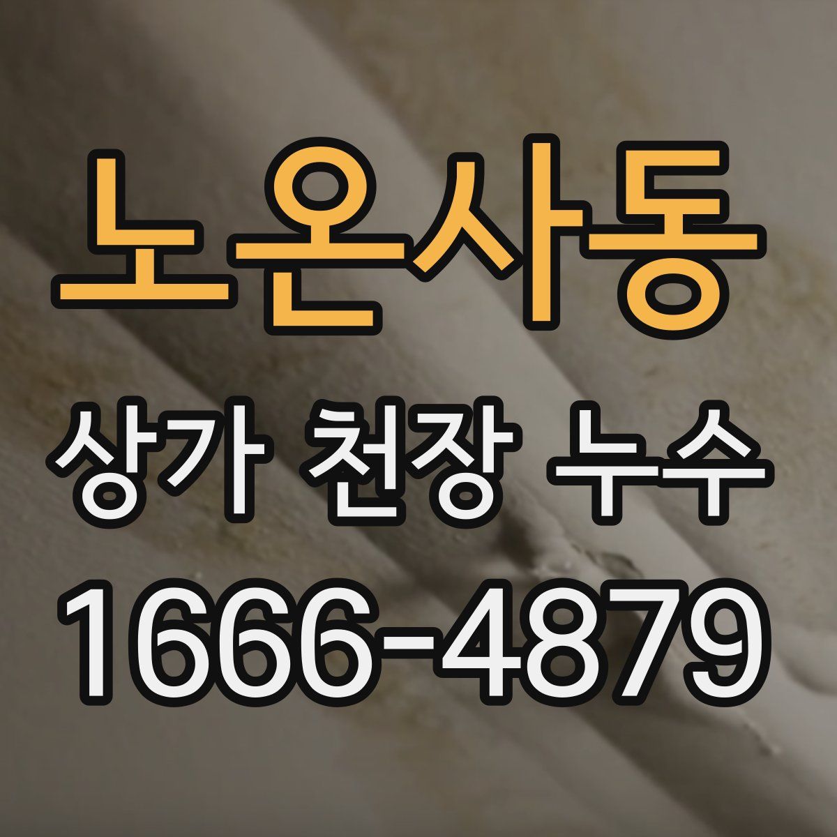 노온사동 상가 천장 누수
