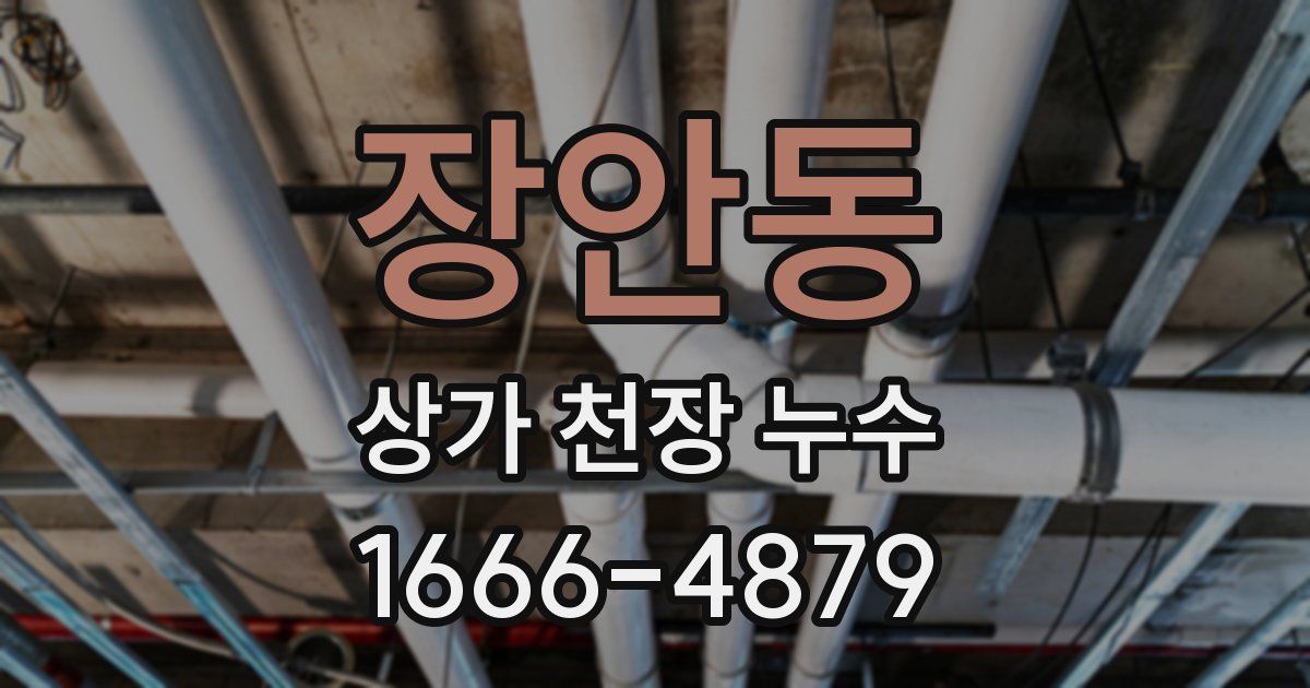 장안동 상가 천장 누수