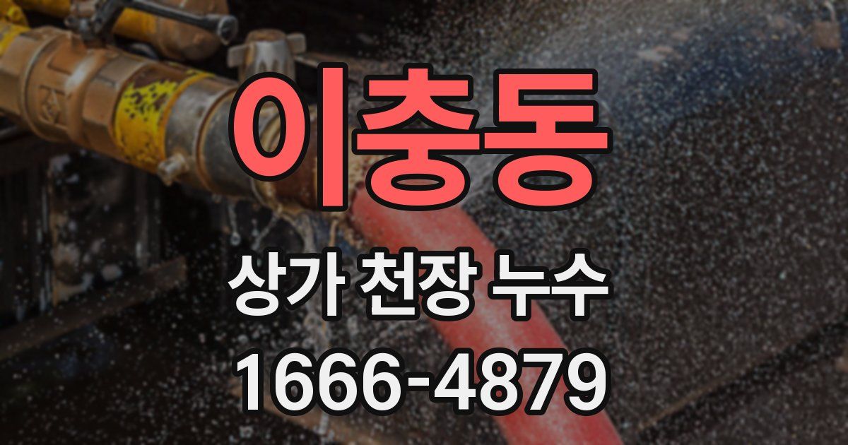 이충동 상가 천장 누수