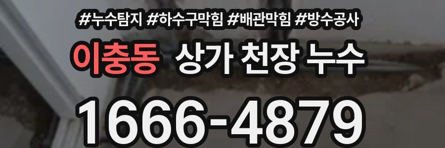 이충동 상가 천장 누수