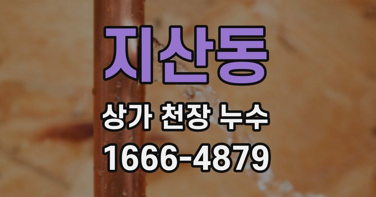 지산동 상가 천장 누수