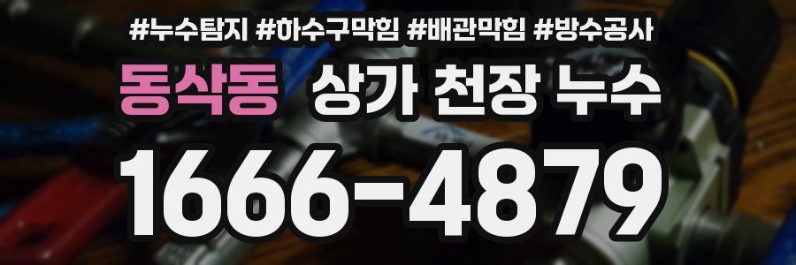 동삭동 상가 천장 누수