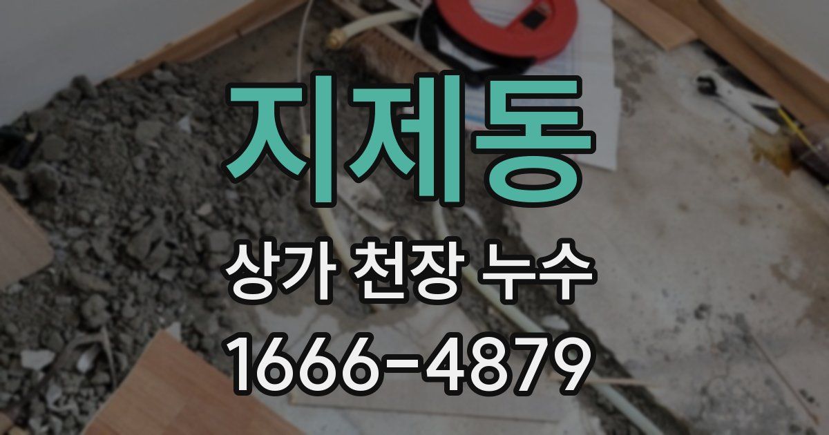 지제동 상가 천장 누수