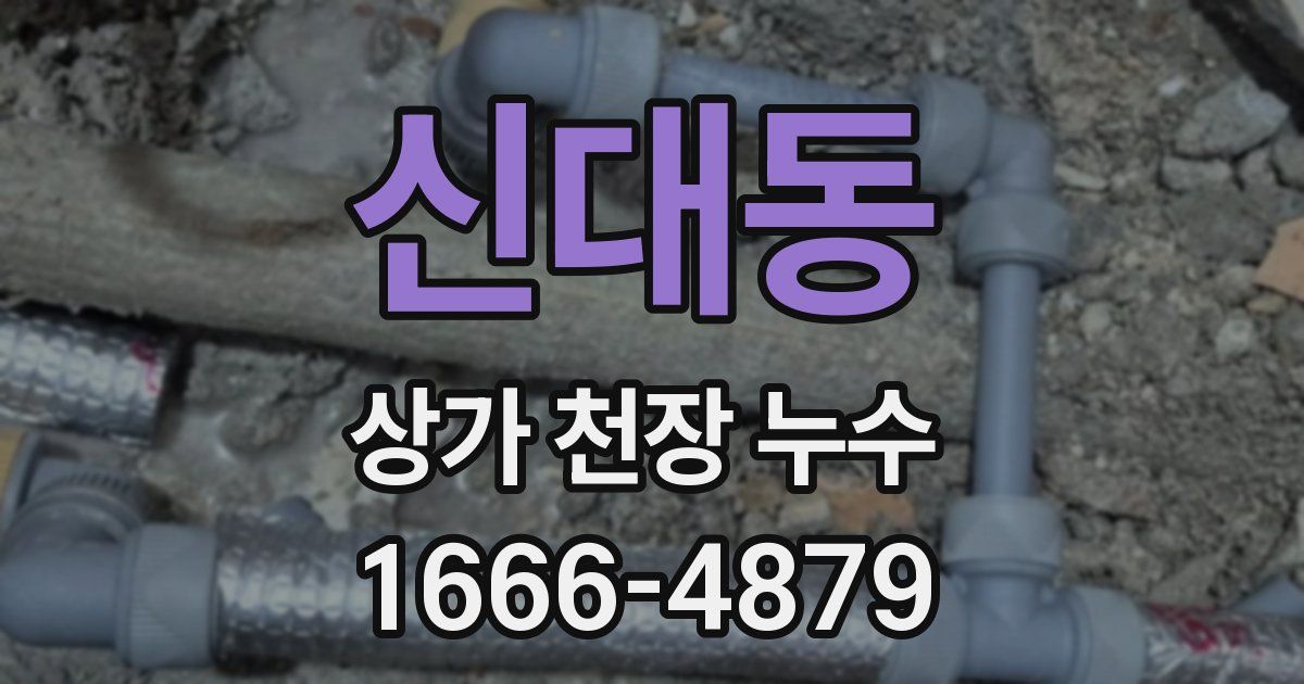 신대동 상가 천장 누수