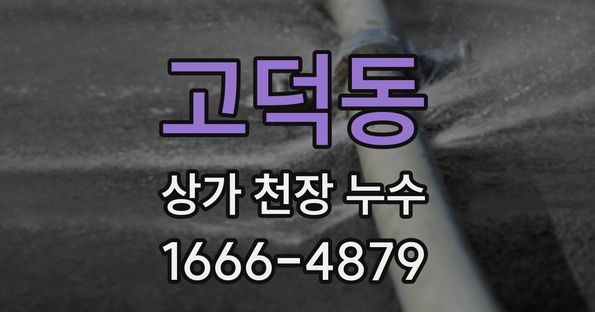 고덕동 상가 천장 누수