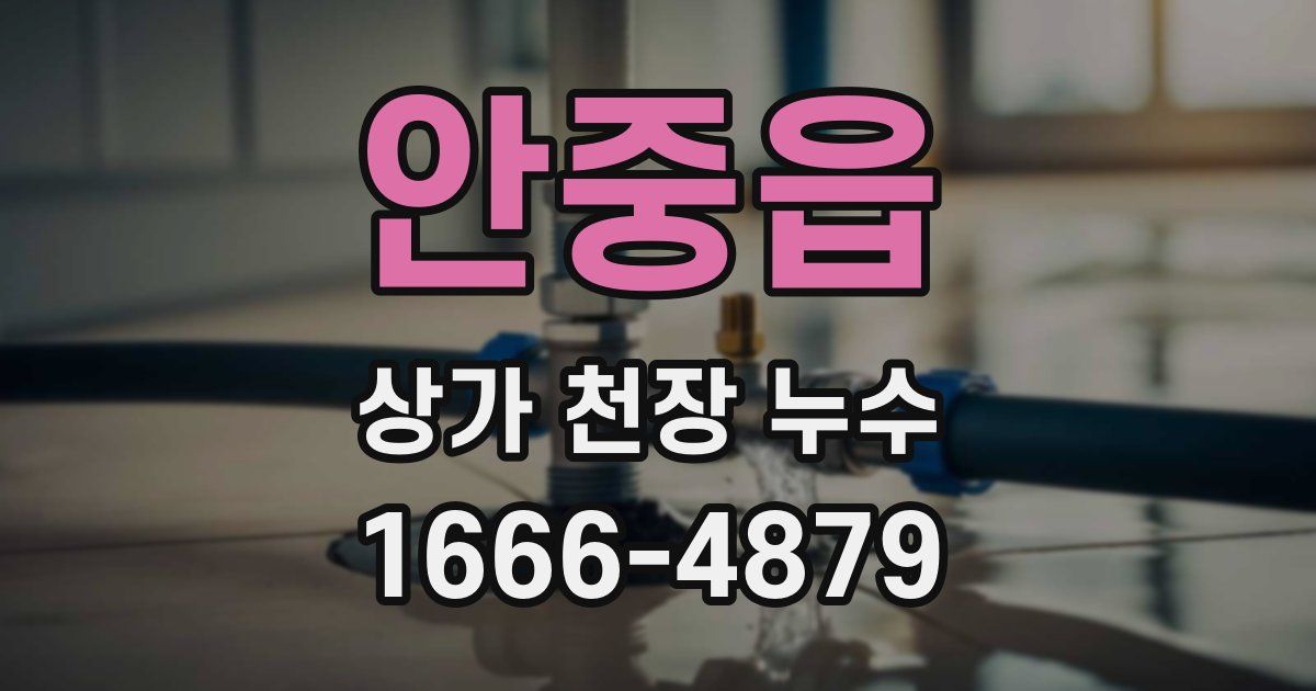 안중읍 상가 천장 누수