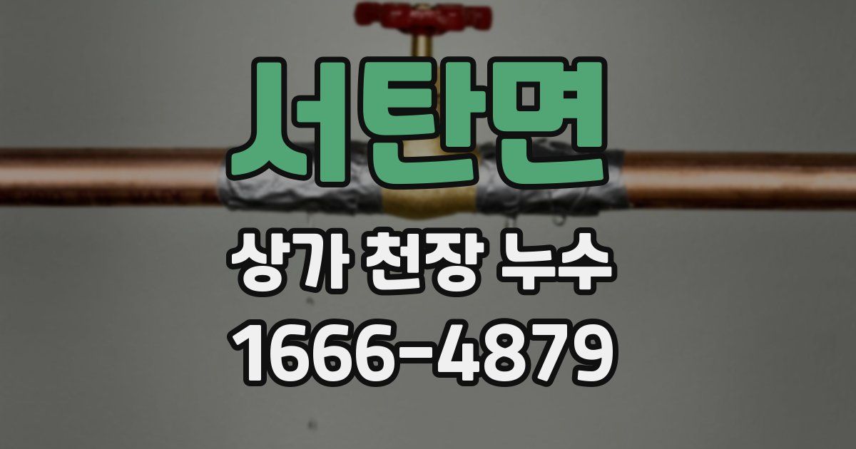 서탄면 상가 천장 누수