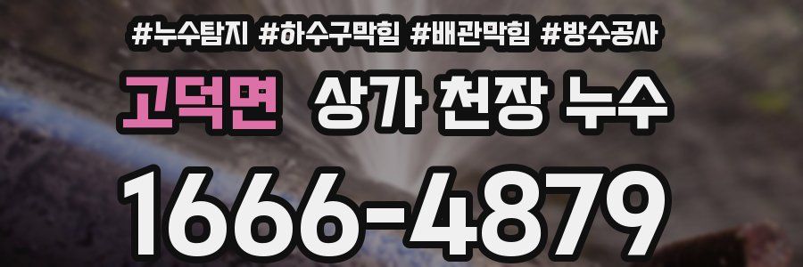 고덕면 상가 천장 누수