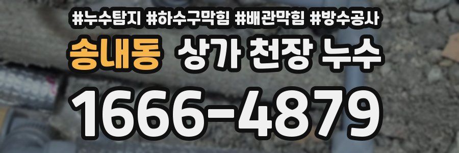 송내동 상가 천장 누수