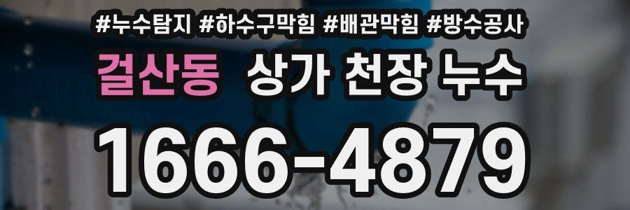 걸산동 상가 천장 누수