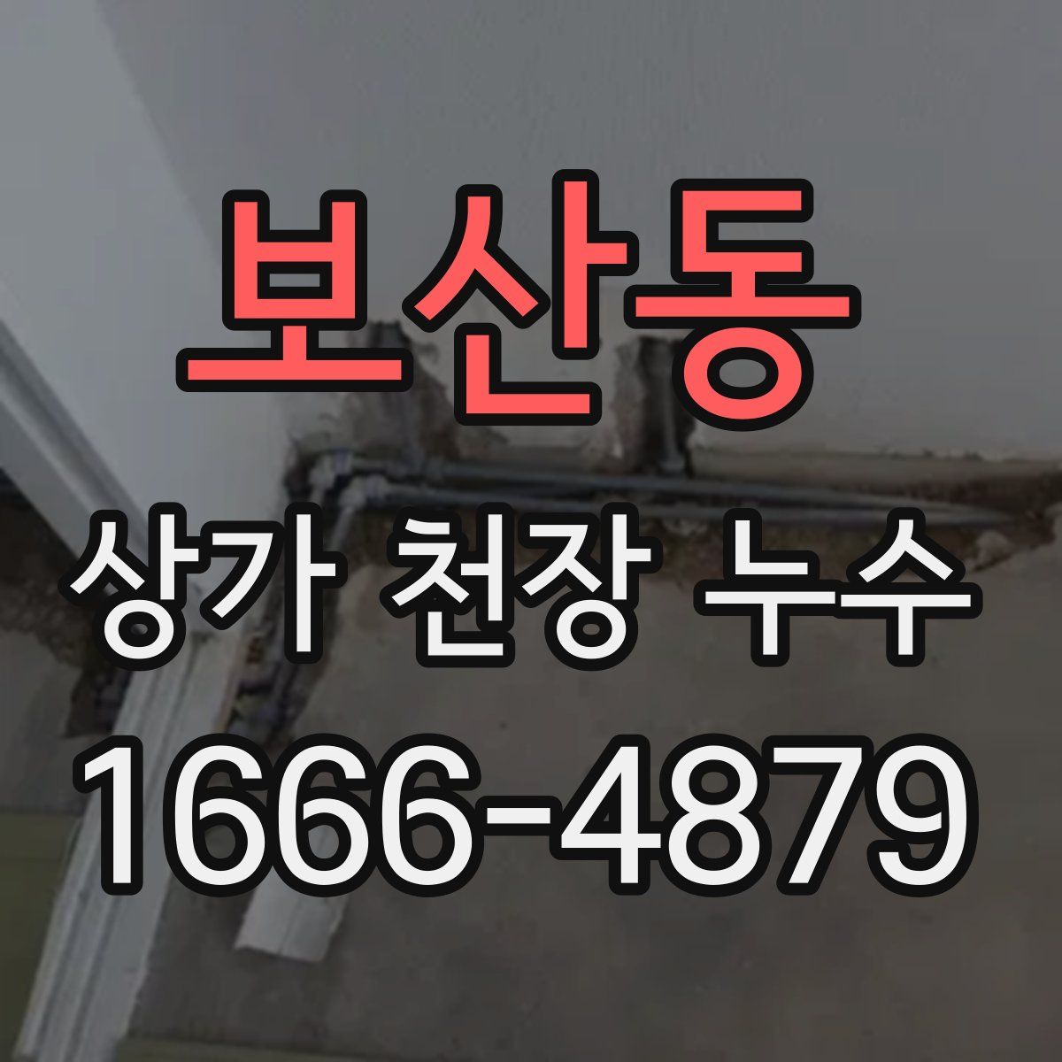 보산동 상가 천장 누수