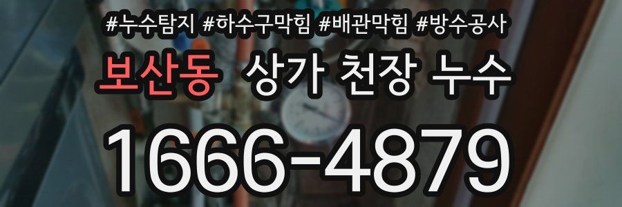 보산동 상가 천장 누수