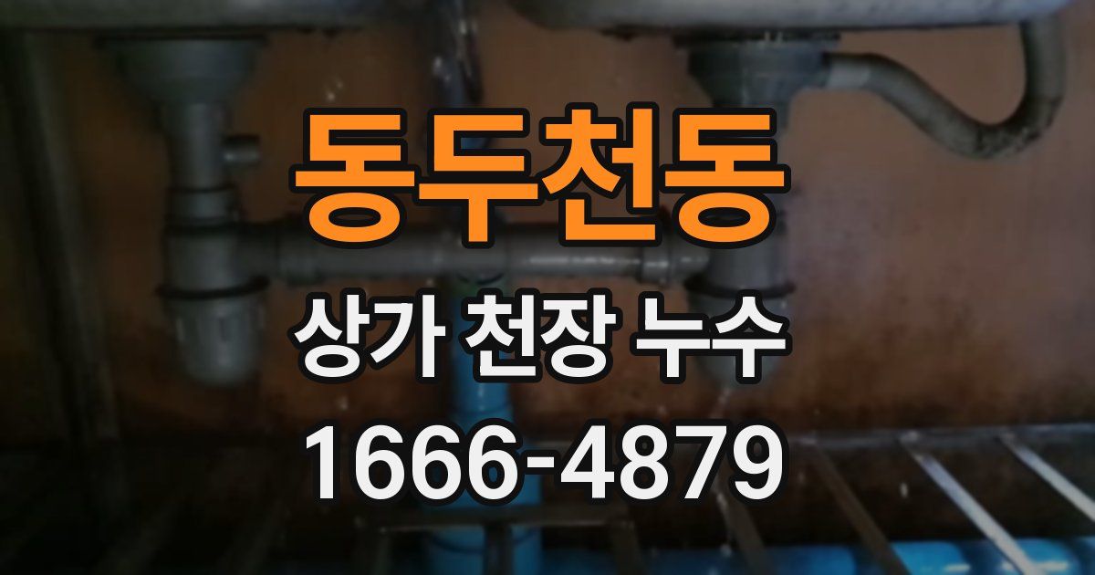 동두천동 상가 천장 누수