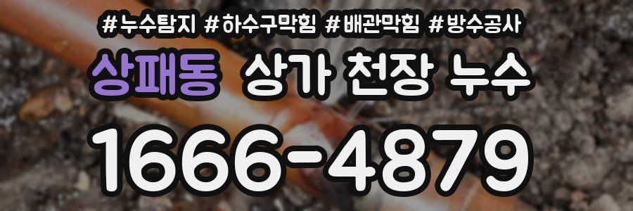 상패동 상가 천장 누수