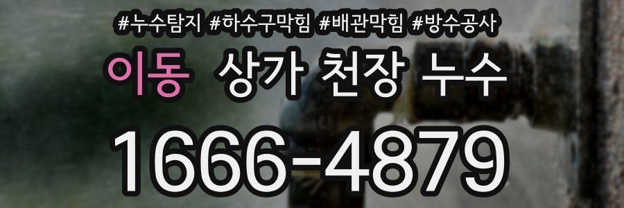이동 상가 천장 누수