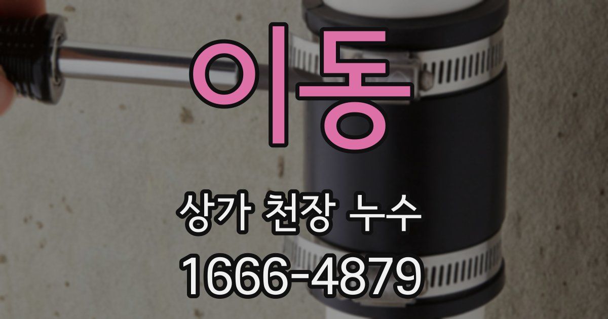 이동 상가 천장 누수