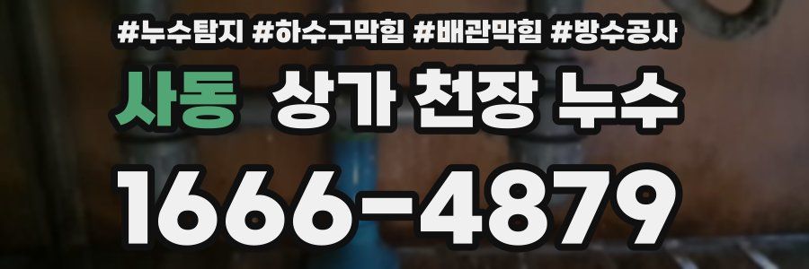 사동 상가 천장 누수