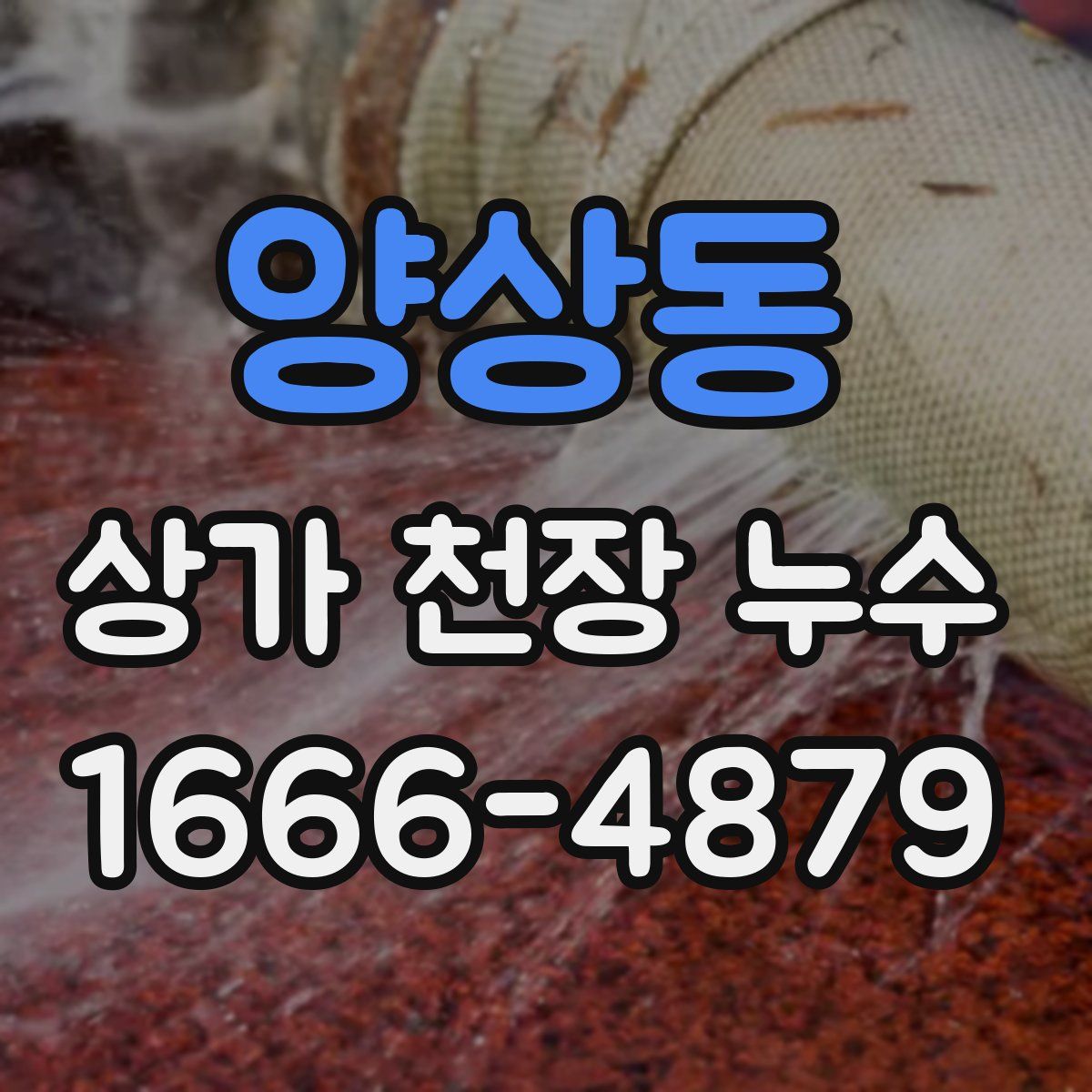 양상동 상가 천장 누수