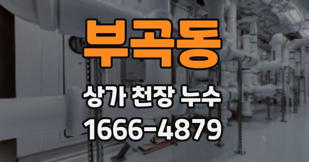 부곡동 상가 천장 누수