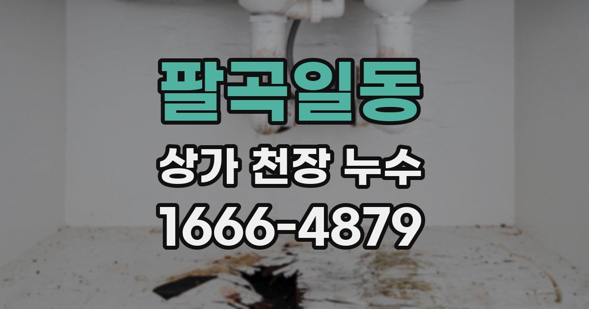 팔곡일동 상가 천장 누수