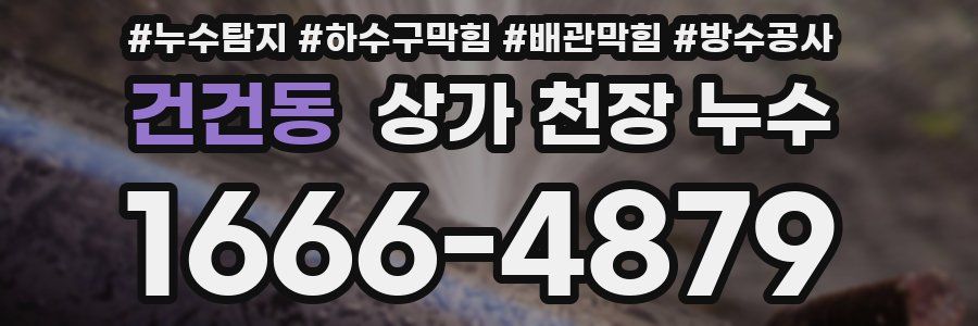 건건동 상가 천장 누수