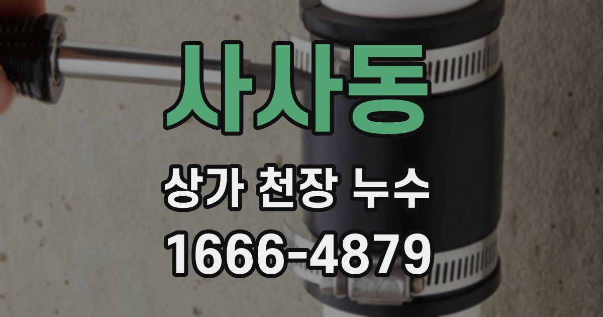 사사동 상가 천장 누수