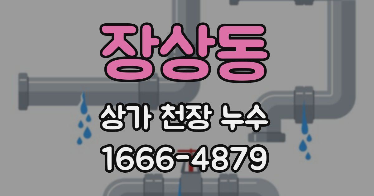장상동 상가 천장 누수