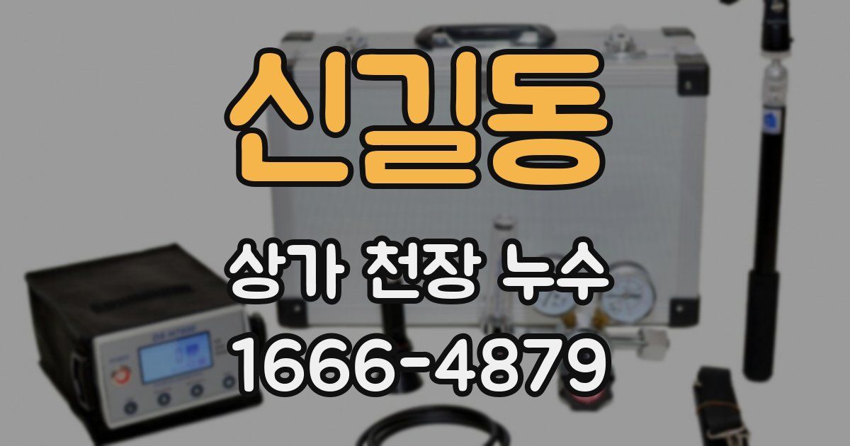 신길동 상가 천장 누수