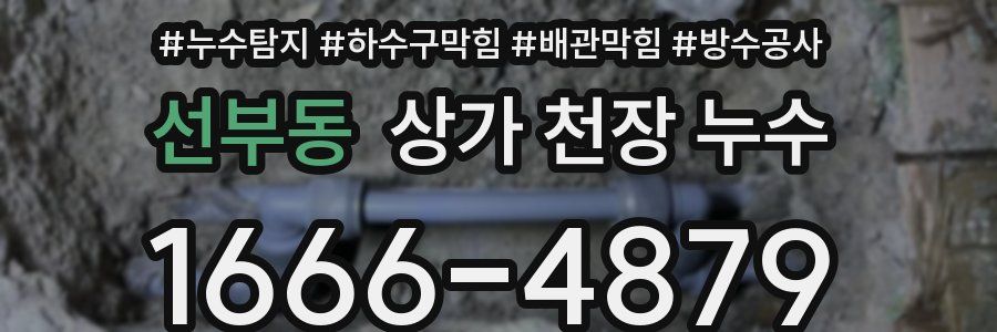 선부동 상가 천장 누수