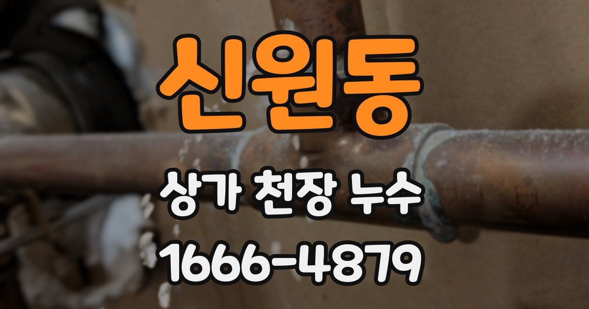 신원동 상가 천장 누수