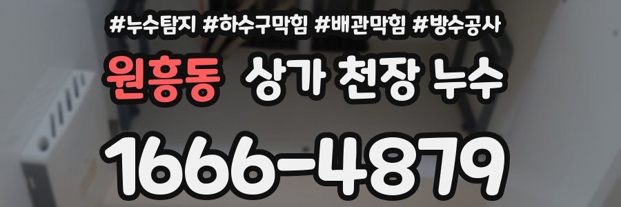 원흥동 상가 천장 누수