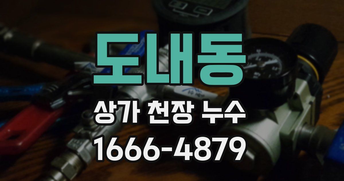 도내동 상가 천장 누수