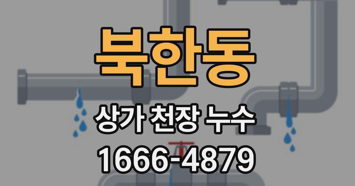 북한동 상가 천장 누수
