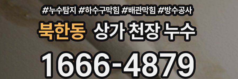 북한동 상가 천장 누수
