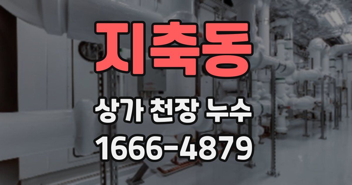 지축동 상가 천장 누수