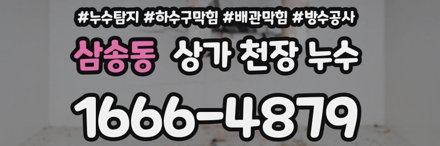 삼송동 상가 천장 누수