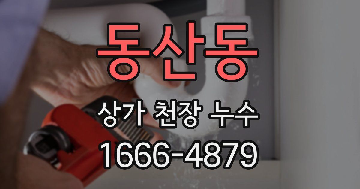 동산동 상가 천장 누수