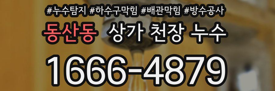 동산동 상가 천장 누수