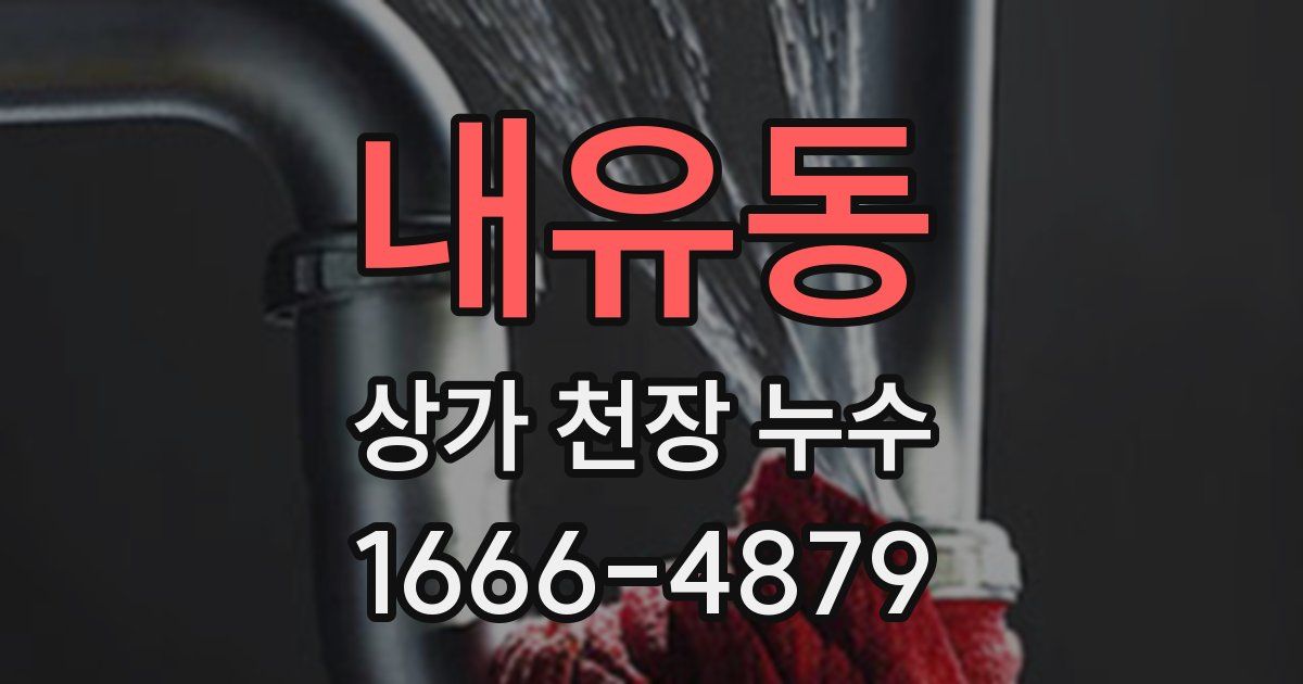 내유동 상가 천장 누수
