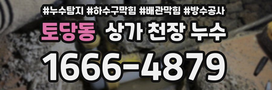토당동 상가 천장 누수