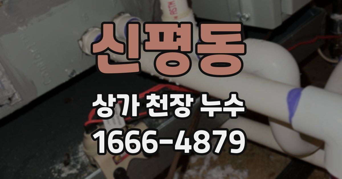 신평동 상가 천장 누수
