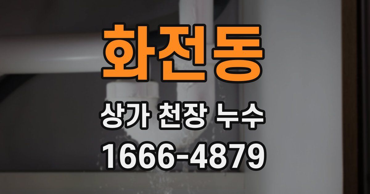 화전동 상가 천장 누수