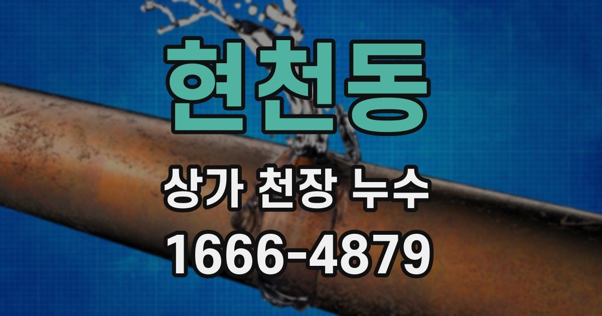 현천동 상가 천장 누수