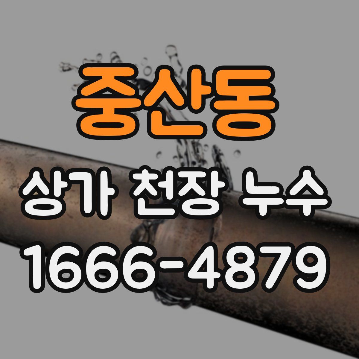중산동 상가 천장 누수