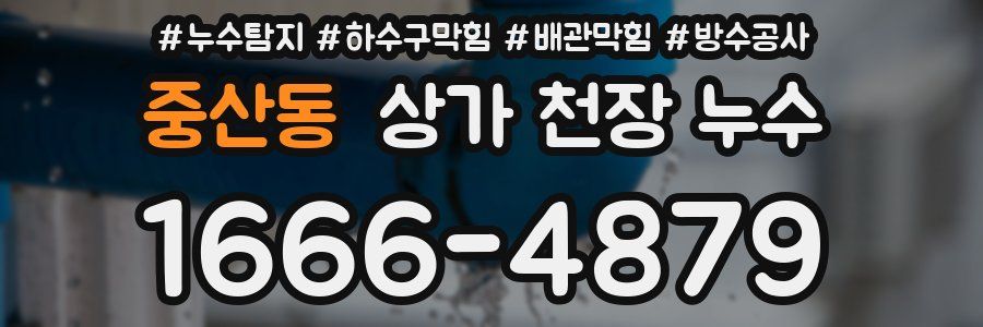 중산동 상가 천장 누수